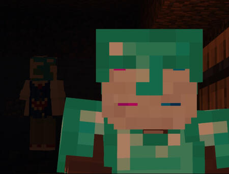 Tew standing behind me menacingly